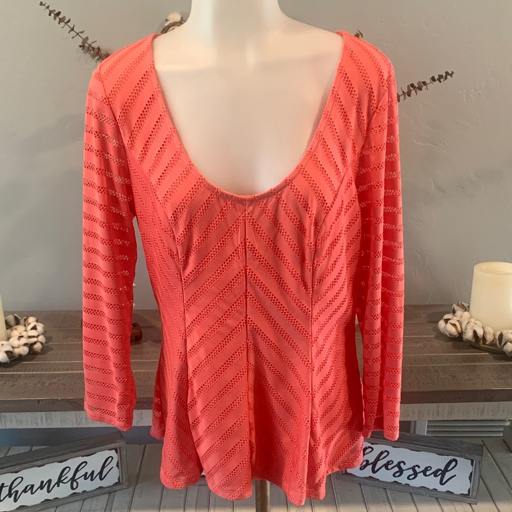 Guess Coral Scoop Neck Blouse